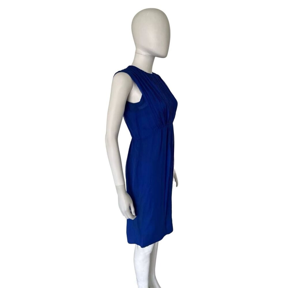 BALENCIAGA Blue Silk Vintage Knee Length Sleeveless Dress Size Small 2010 - Picture 13 of 13